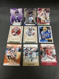 9 Card Lot of Football ROOKIE Cards and Prospects - NEWER YEARS - with Stars from Huge Collection