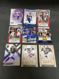 9 Card Lot of Football ROOKIE Cards and Prospects - NEWER YEARS - with Stars from Huge Collection