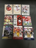 9 Card Lot of Football ROOKIE Cards and Prospects - NEWER YEARS - with Stars from Huge Collection