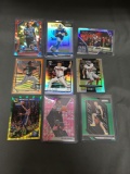 9 Card Lot of REFRACTORS and PRIZMS with Stars and Rookies from Huge Collection