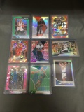 9 Card Lot of REFRACTORS and PRIZMS with Stars and Rookies from Huge Collection