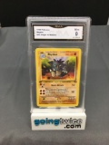 GMA Graded 1999 Pokemon Jungle 1st Edition #45 RHYDON Trading Card - MINT 9