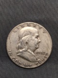 1952 United States Franklin Silver Half Dollar - 90% Silver Coin