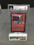 BGS Graded Magic the Gathering Beta Int'l Collectors Edition RAGING RIVER Card - MINT 9