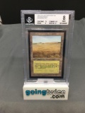 BGS Graded Magic the Gathering Beta Int'l Collectors Edition SAVANNAH Dual Land Card - NM-MT 8