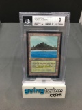 BGS Graded Magic the Gathering Beta Int'l Collectors Edition TROPICAL ISLAND Dual Land Card - MINT 9