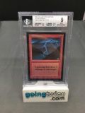 BGS Graded Magic the Gathering Beta Int'l Collectors Edition LIGHTNING BOLT Card - MINT 9