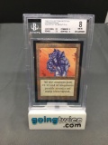 BGS Graded Magic the Gathering Beta Int'l Collectors Edition GAUNTLET OF MIGHT Card - NM-MT 8