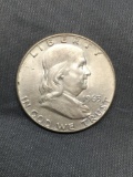 1963-D United States Franklin Silver Half Dollar - 90% Silver Coin