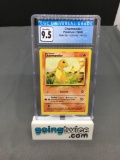 CGC Graded 1999 Pokemon Base Set Unlimited #46 CHARMANDER Trading Card - GEM MINT 9.5