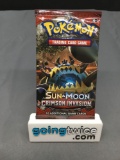 Factory Sealed Pokemon Sun & Moon CRIMSON INVASION 10 Card Booster Pack