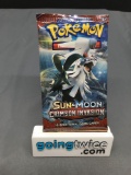 Factory Sealed Pokemon Sun & Moon CRIMSON INVASION 10 Card Booster Pack