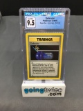 CGC Graded 1999 Pokemon Base Set Unlimited #80 DEFENDER Trading Card - GEM MINT 9.5