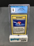 CGC Graded 1999 Pokemon Jungle 1st Edition #64 POKE BALL Trading Card - MINT 9