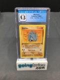 CGC Graded 1999 Pokemon Jungle 1st Edition #61 RHYHORN Trading Card - GEM MINT 9.5