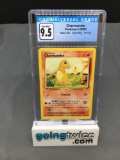 CGC Graded 1999 Pokemon Base Set Unlimited #46 CHARMANDER Trading Card - GEM MINT 9.5