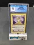 CGC Graded 1999 Pokemon Jungle 1st Edition #56 MEOWTH Trading Card - MINT 9