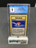 CGC Graded 1999 Pokemon Jungle 1st Edition #64 POKE BALL Trading Card - MINT 9