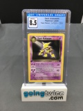 CGC Graded 2000 Pokemon Team Rocket 1st Edition #18 DARK ALAKAZAM Rare Trading Card - NM-MT+ 8.5