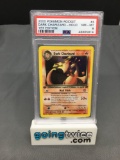 PSA Graded 2000 Pokemon Team Rocket 1st Edition #4 DARK CHARIZARD Holofoil Rare Trading Card - NM-MT