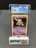 CGC Graded 2000 Pokemon Team Rocket 1st Edition #18 DARK ALAKAZAM Rare Trading Card - NM+ 7.5