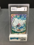 GMA Graded 2000 Pokemon Topps Animation #12 BUTTERFREE Trading Card - MINT 9