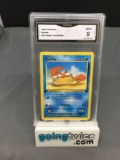 GMA Graded 1999 Pokemon Fossil 1st Edition #51 KRABBY Trading Card - MINT 9