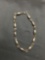 Marquise Shaped Link 4.0mm Wide 7in Long Sterling Silver Bracelet