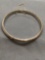 Hand-Engraved Half Round 5.0mm Wide 3in Diameter Sterling Silver Hinged Bangle Bracelet