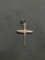 Avanti Designer Rustic Design 20mm Long 13mm Wide Sterling Silver Cross Pendant