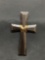 High Polished & Brush Finished 48mm Tall 28mm Wide Sterling Silver Signed Designer Cross Pendant w/
