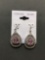 New! Gorgeous Pink Topaz w/ CZ Accents 1 3/8In Long Pair of Sterling Silver Earrings
