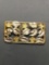 Rectangular 65mm Long 35mm Wide Two-Tone Handmade Floral Bouquet Design Sterling Silver Brooch
