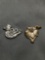 Lot of Two Sterling Silver Charms, One Rubber Ducky & One Hibiscus Flower