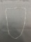 High Polished Box Link 1mm Wide 18in Long Sterling Silver Chain