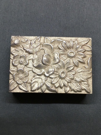 S. Kirk & Son Designer Ornate Floral Filigree Detailed 42mm Long 30mm Wide 15mm Deep Sterling Silver