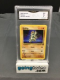 GMA Graded 2000 Pokemon Team Rocket #59 MACHOP Trading Card - NM 7