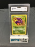 GMA Graded 1999 Pokemon Fossil 1st Edition #46 EKANS Trading Card - NM 7