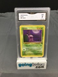 GMA Graded 1999 Pokemon Fossil #48 GRIMER Trading Card - NM 7