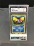 GMA Graded 1999 Pokemon Fossil 1st Edition #56 TENTACOOL Trading Card - NM 7