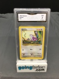GMA Graded 1999 Pokemon Base Set Unlimited #61 RATTATA Trading Card - NM 7