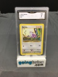 GMA Graded 1999 Pokemon Base Set Unlimited #61 RATTATA Trading Card - NM 7