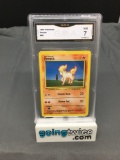 GMA Graded 1999 Pokemon Base Set Unlimited #60 PONYTA Trading Card - NM 7