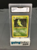 GMA Graded 1999 Pokemon Base Set Unlimited #54 METAPOD Trading Card - NM 7