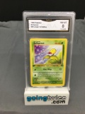 GMA Graded 1999 Pokemon Jungle 1st Edition #49 BELLSPROUT Trading Card - NM-MT 8