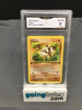 GMA Graded 1999 Pokemon Jungle 1st Edition #55 MANKEY Trading Card - NM-MT 8