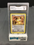 GMA Graded 2000 Pokemon Team Rocket #62 MEOWTH Trading Card - NM-MT 8