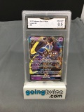 GMA Graded 2017 Pokemon Sun & Moon #66 LUNALA GX Holofoil Rare Trading Card - NM-MT+ 8.5