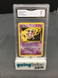 GMA Graded 2000 Pokemon Base 2 Set #27 MR. MIME Rare Trading Card - NM 7