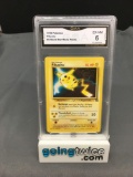 GMA Graded 1999 Pokemon Black Star Movie Promo #4 PIKACHU Trading Card - EX-NM 6
